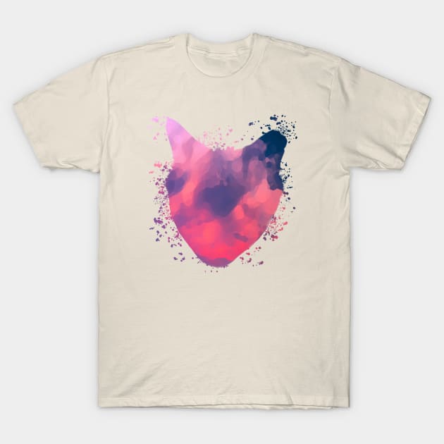 Watercolour Cat T-Shirt by druscilla13